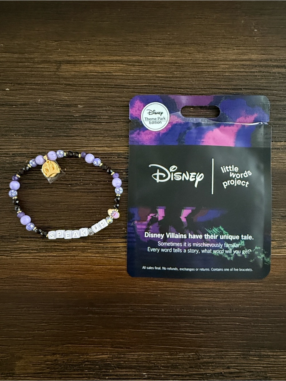 Little Words Project Disney Villains Blind Bag Ursula Speak Up Bracelet One Size